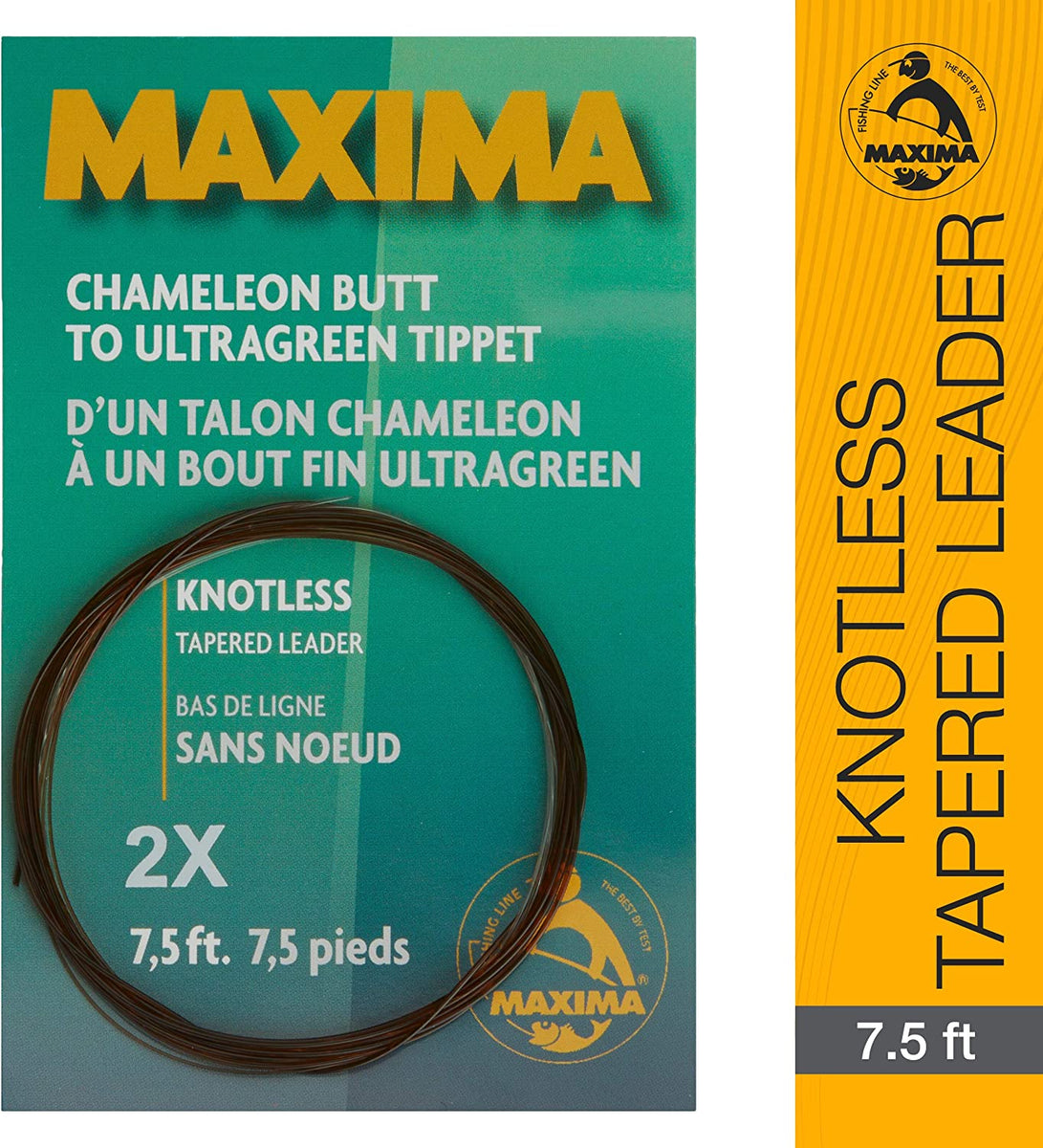 MAXIMA FISHING LINE 7 1/2-FEET KNOTLESS TAPERED LEADER – African