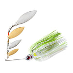 BOOYAH SPINNERBAIT STAINLESS STEEL 3/8 WHITE/GREEN BYSS38613