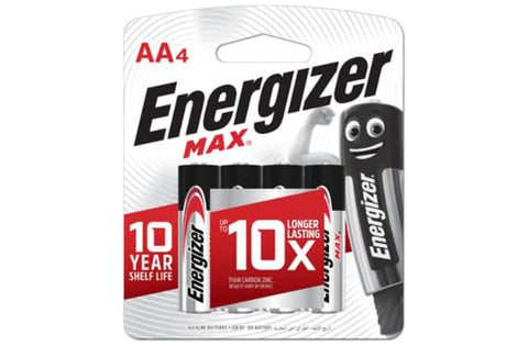 ENERGIZER AA MAX ALKALIN PACK OF 4