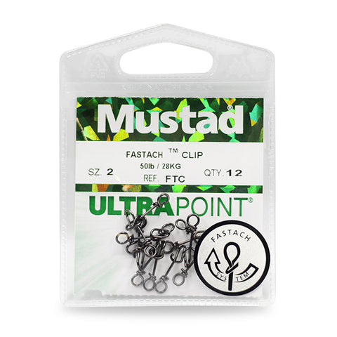 MUSTAD FASTACH CLIP #2 50LB PACK OF 12