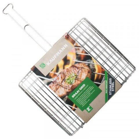 KAUFMANN BRAAI GRID LARGE 50X40 STAINLESS STEEL