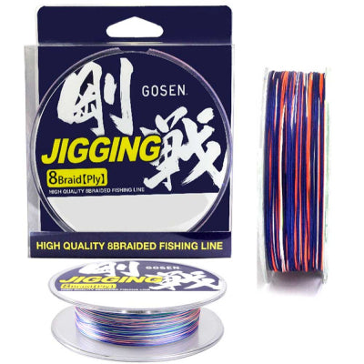 GOSEN BRAID JIGGING 50LB 300M MULTI COLOURED