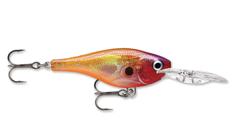 RAPALA GLASS SHAD RAP GSR04 GLASS PURPLE SUNFIRE