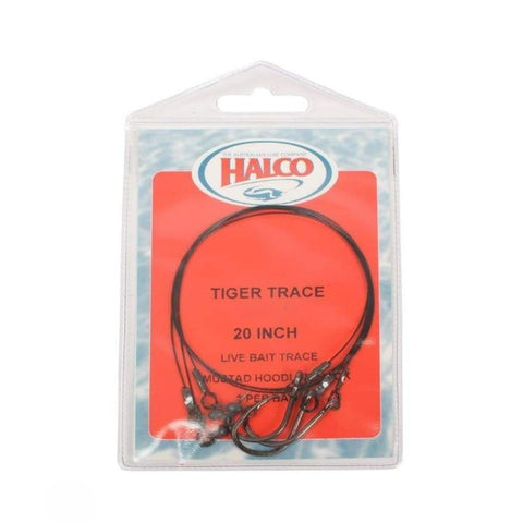HALCO TIGER TRACE 60LB 20" SNAP PACK OF 6