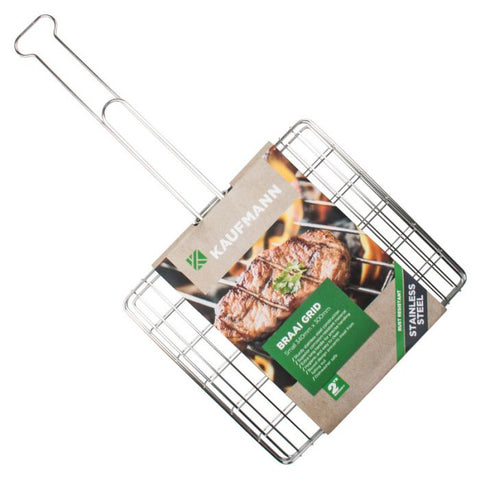 KAUFMANN BRAAI GRID SML 34X30 STAINLESS STEEL